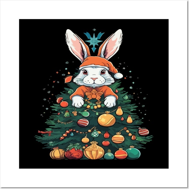 Rabbit Christmas Wall Art by JH Mart